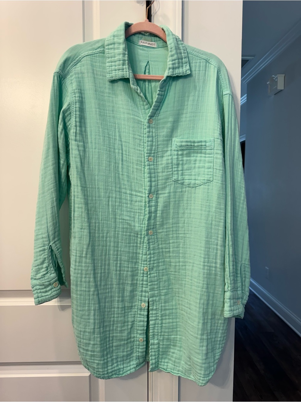 Free People CP Shades Marella Double Cloth ButtonSoft Shirt